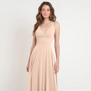 Jenny Yoo bridesmaid dress BRADY Soft Blush size 4 EUC